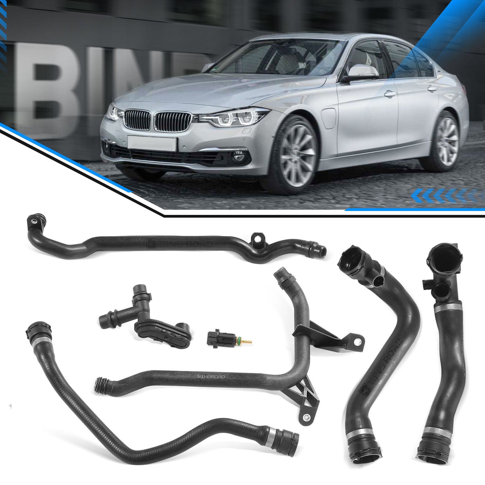US 11537502525 11531705210 17127510952 7Pcs Engine Heater Inlet Pipe and Water Coolant Pipe