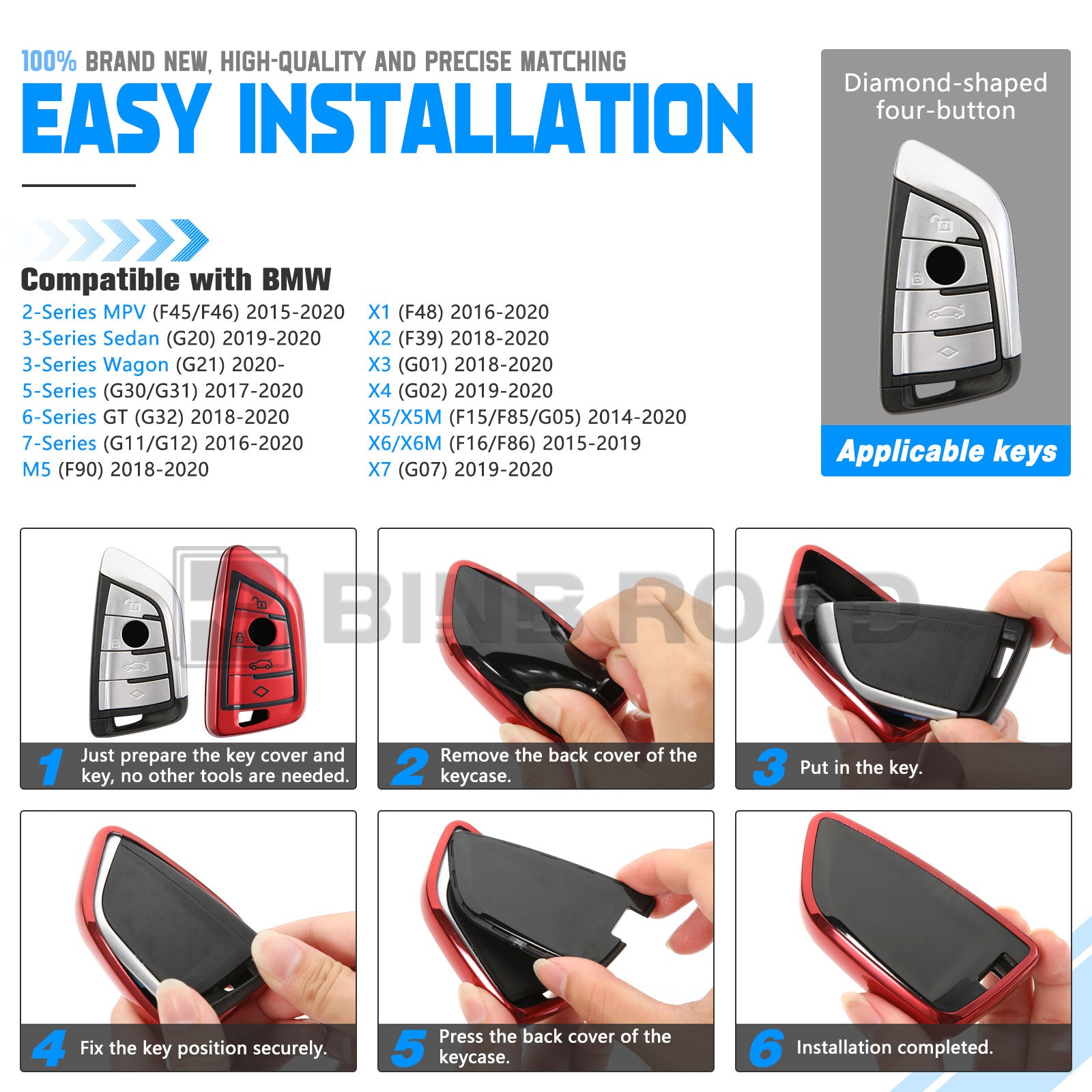 Key Fob Cover Case Compatible with BMW