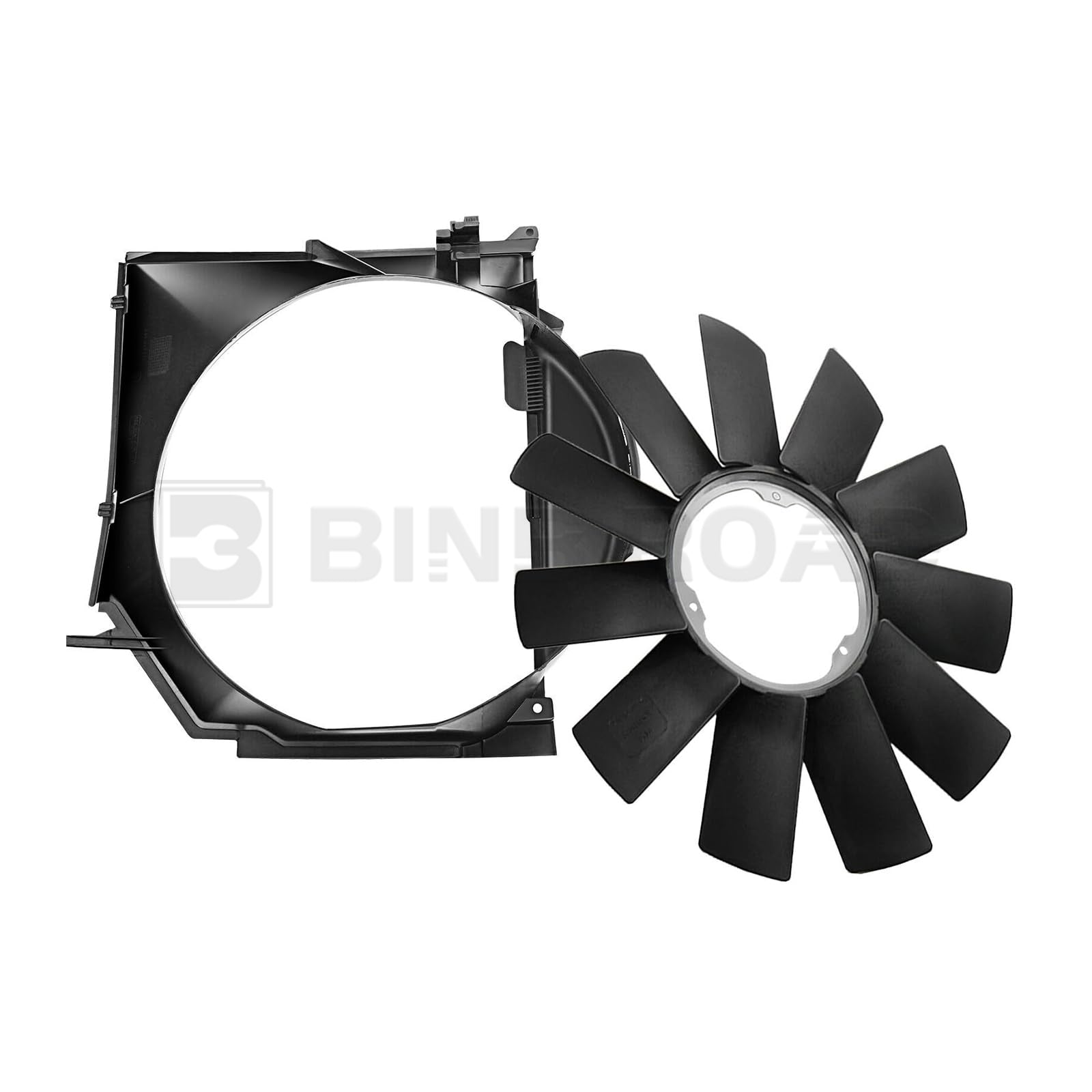 17111436259+11521712058 Radiator Cooling Fan Shroud with Fan Blade Kit