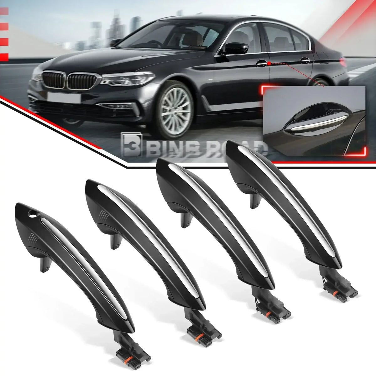 51217231931 / 51217231933 / 51217231934 Exterior Door Handle,Black