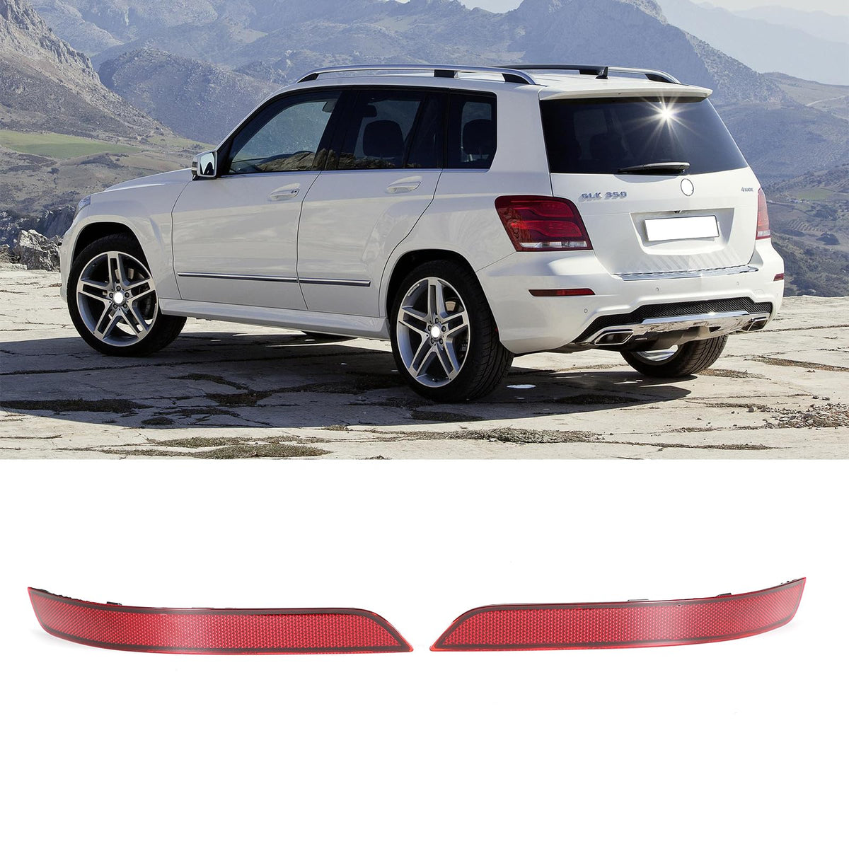 US 2048200374 + 2048200474 Rear Bumper Reflector