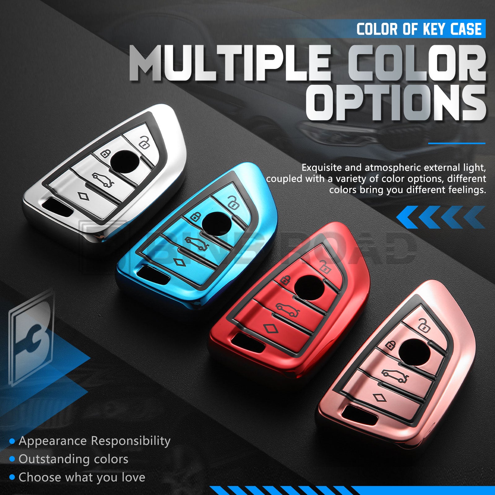 Key Fob Cover Case Compatible with BMW