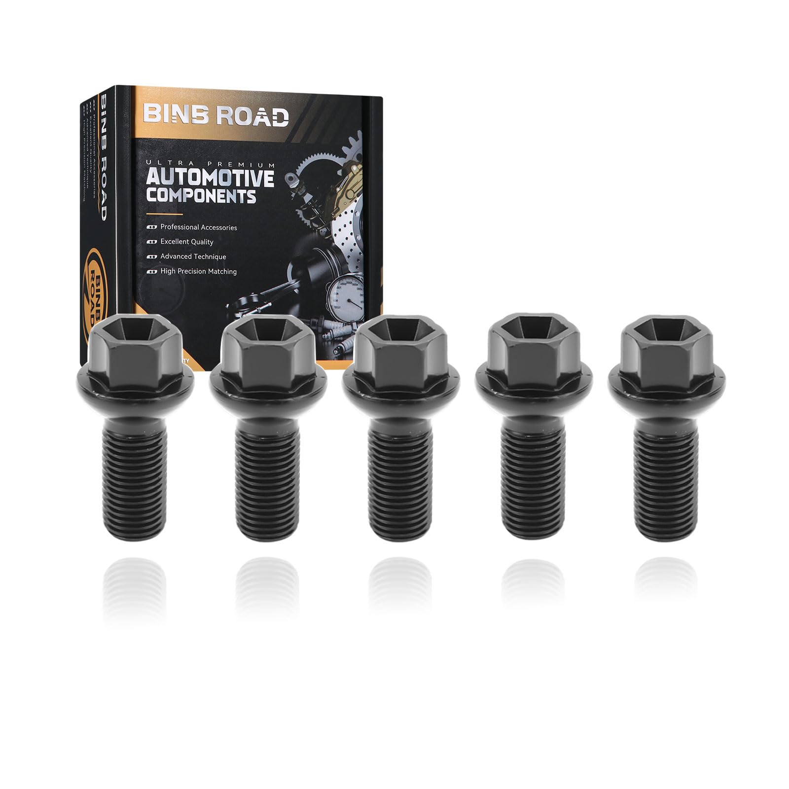 US 0009908307 20Pcs M14 x 1.5 Wheel Lug Bolts Nuts