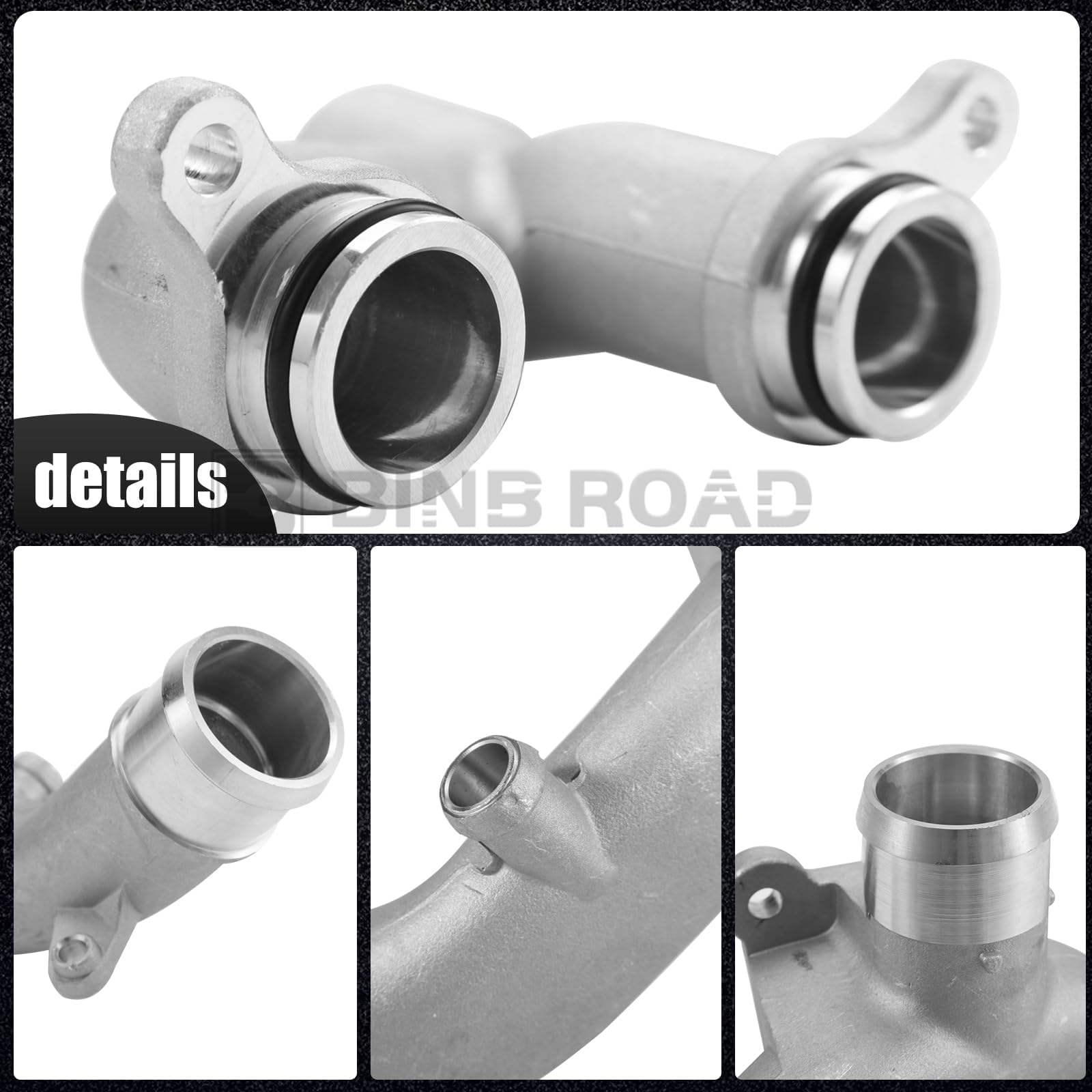 LR090630 + LR092992 5Pcs Aluminum Water Pump Coolant Pipe Kit