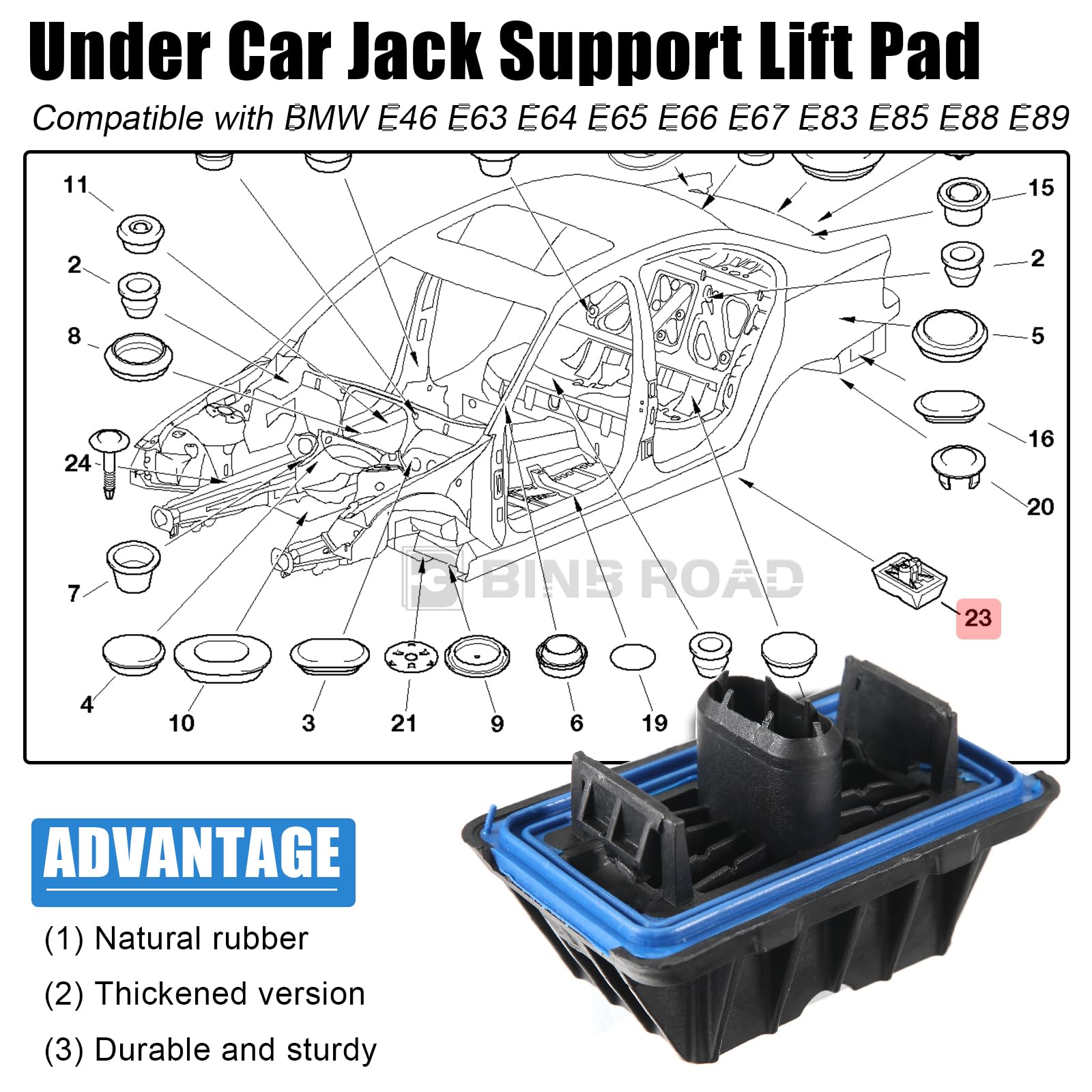 US 51717189259 Under Car Support Lifting Jack Pad
