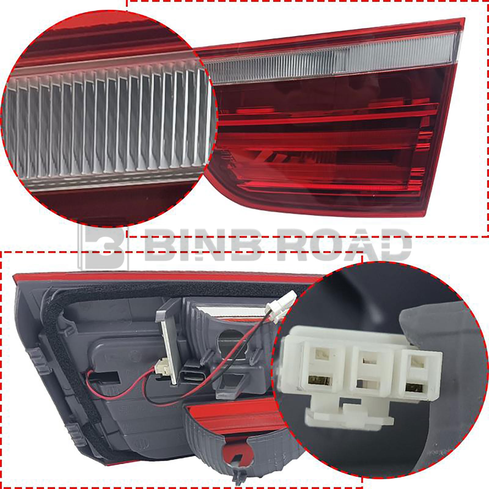 63217217314 Inner Right Passenger Side Boot LED Tail Lamp Lens