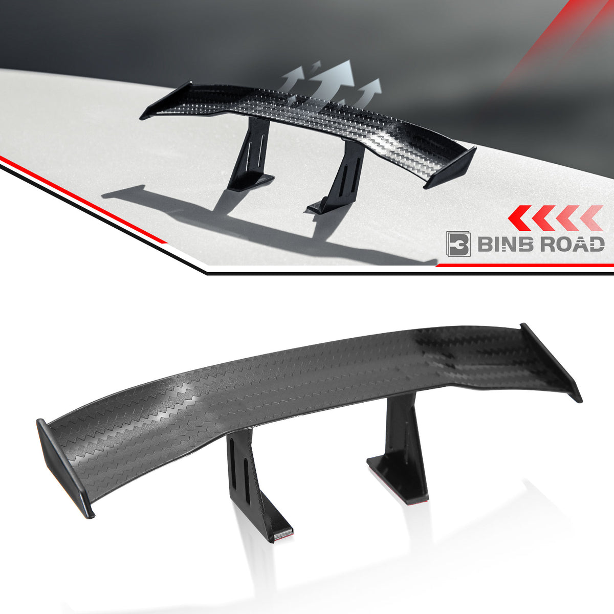 US Car Mini Spoiler Wing, Mini Spoiler for Car Funny,Carbon Fiber A