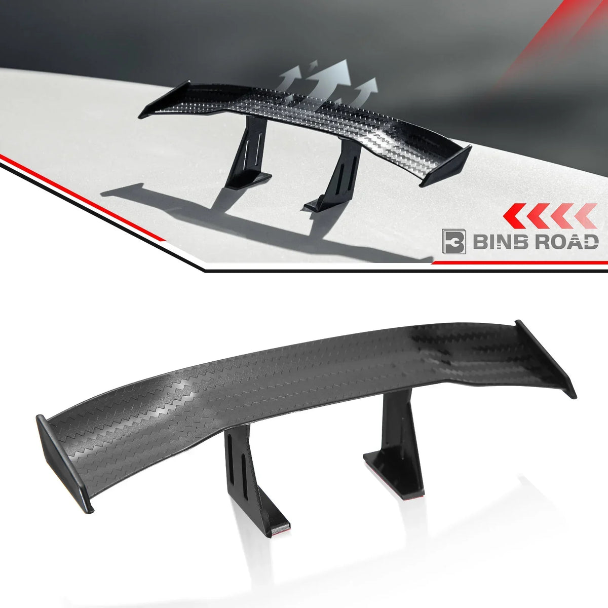 US Car Mini Spoiler Wing, Mini Spoiler for Car Funny,Carbon Fiber A