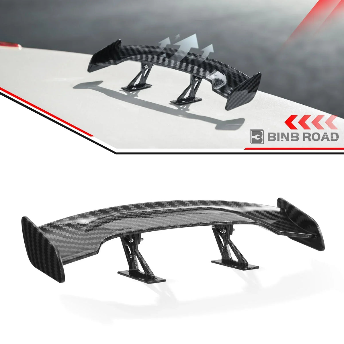 US Car Mini Spoiler Wing, Mini Spoiler for Car Funny,Carbon Fiber B