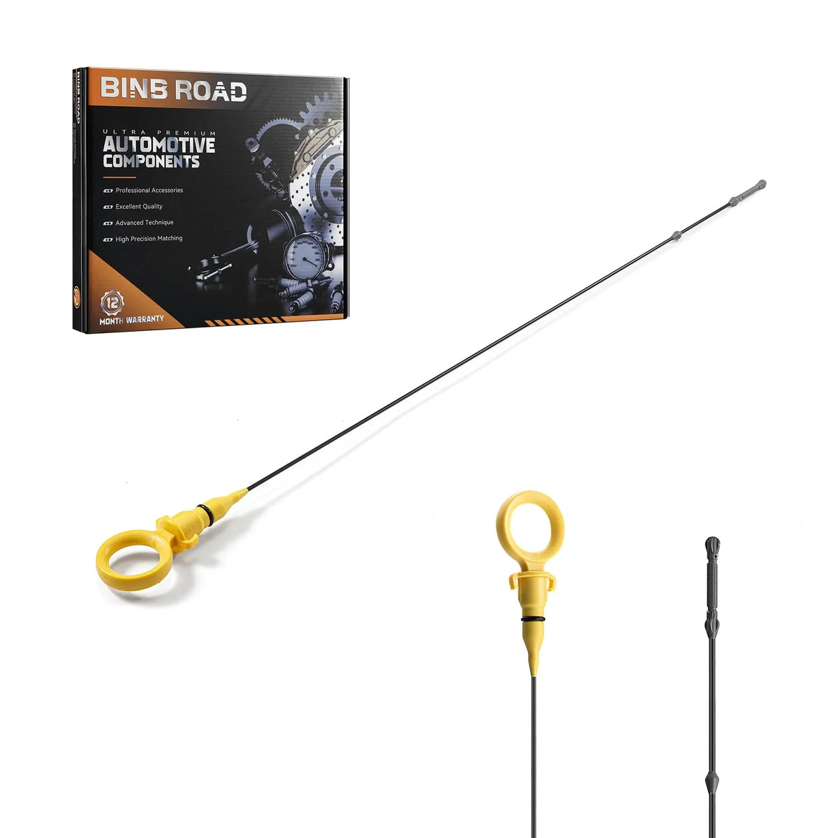 BINB ROAD Engine Oil Level Dipstick Compatible with Audi A3 VW Jetta TDI 2.0L Diesel 2009-2013 (Replaces 03L115611M)