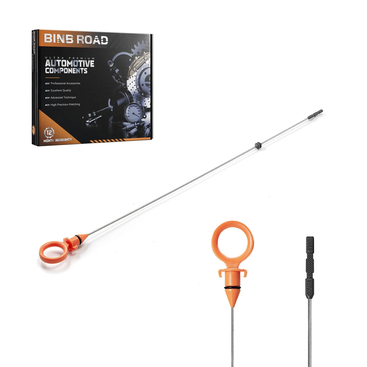 BINB ROAD Engine Oil Level Dipstick Compatible with VW Jetta Passat Golf Beetle Rabbit 2.5L L5 2005-2018 (Replaces 07K115611M)