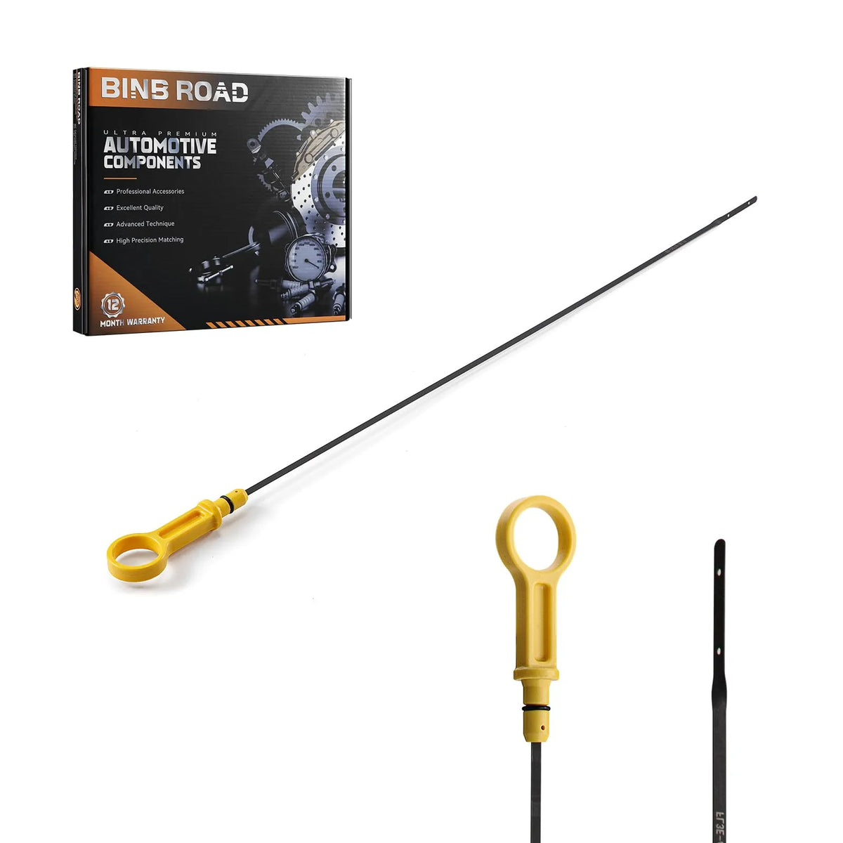 BINB ROAD Engine Oil Level Dipstick Compatible with Ford F-150 2.7L 2015-2020 (Replaces FL3Z-6750-A FL3Z6750A)