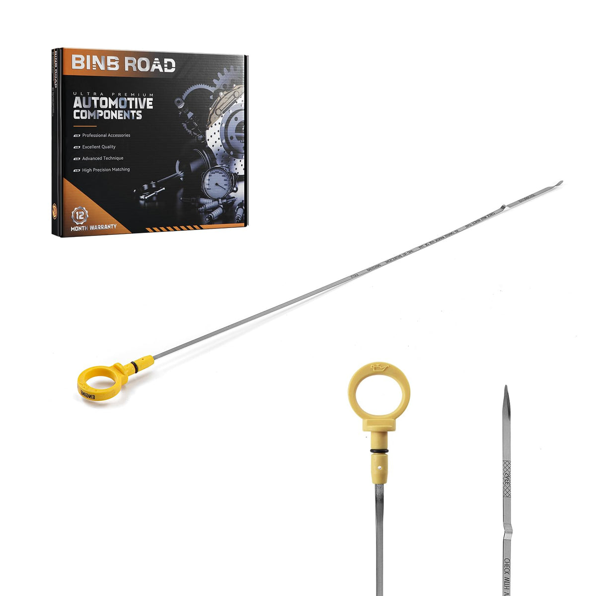 BINB ROAD Engine Oil Level Dipstick Compatible with Chrysler Sebring Dodge Avenger 2.7L (Replaces 4892059AB)