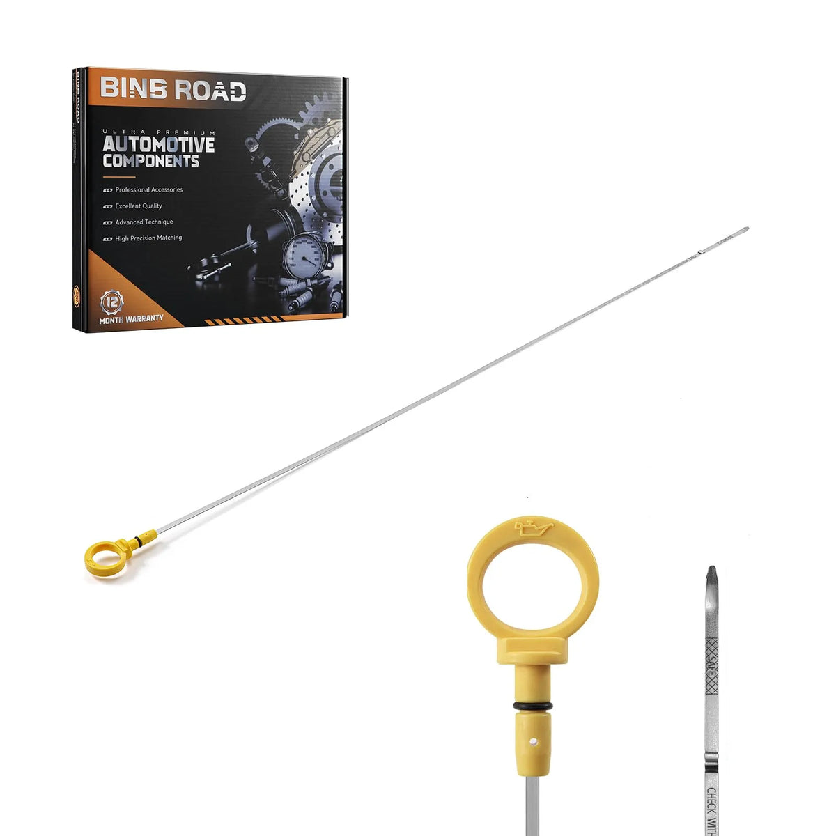 BINB ROAD Engine Oil Fluid Dipstick Compatible with Jeep Commander Grand Cherokee 3.7L V6 (Replaces 53021747AF)