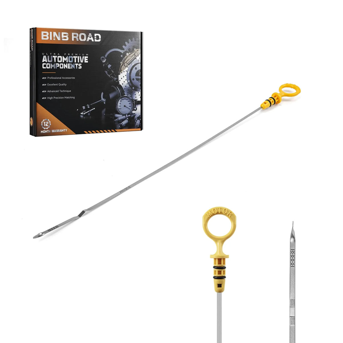 BINB ROAD Engine Oil Level Dipstick Compatible with Volvo S80 V70 XC60 XC70 XC90 3.0L Turbo T6 3.2L I6 2007-2016 (Replaces 31251037)