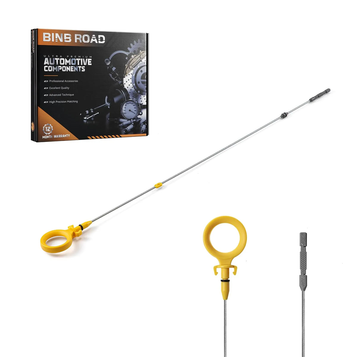 BINB ROAD Engine Oil Level Dipstick Compatible with Audi A3 TT VW GTI Golf R Jetta Passat Eos 2.0T FSI EA113 2006-2015 (Replaces 06F115611F)