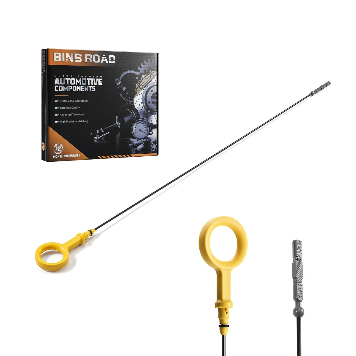 BINB ROAD Engine Oil Level Dipstick Compatible with Audi Q7 VW Touareg 3.0L V6 TDI Diesel 2008-2018 (Replaces 059115611AM)