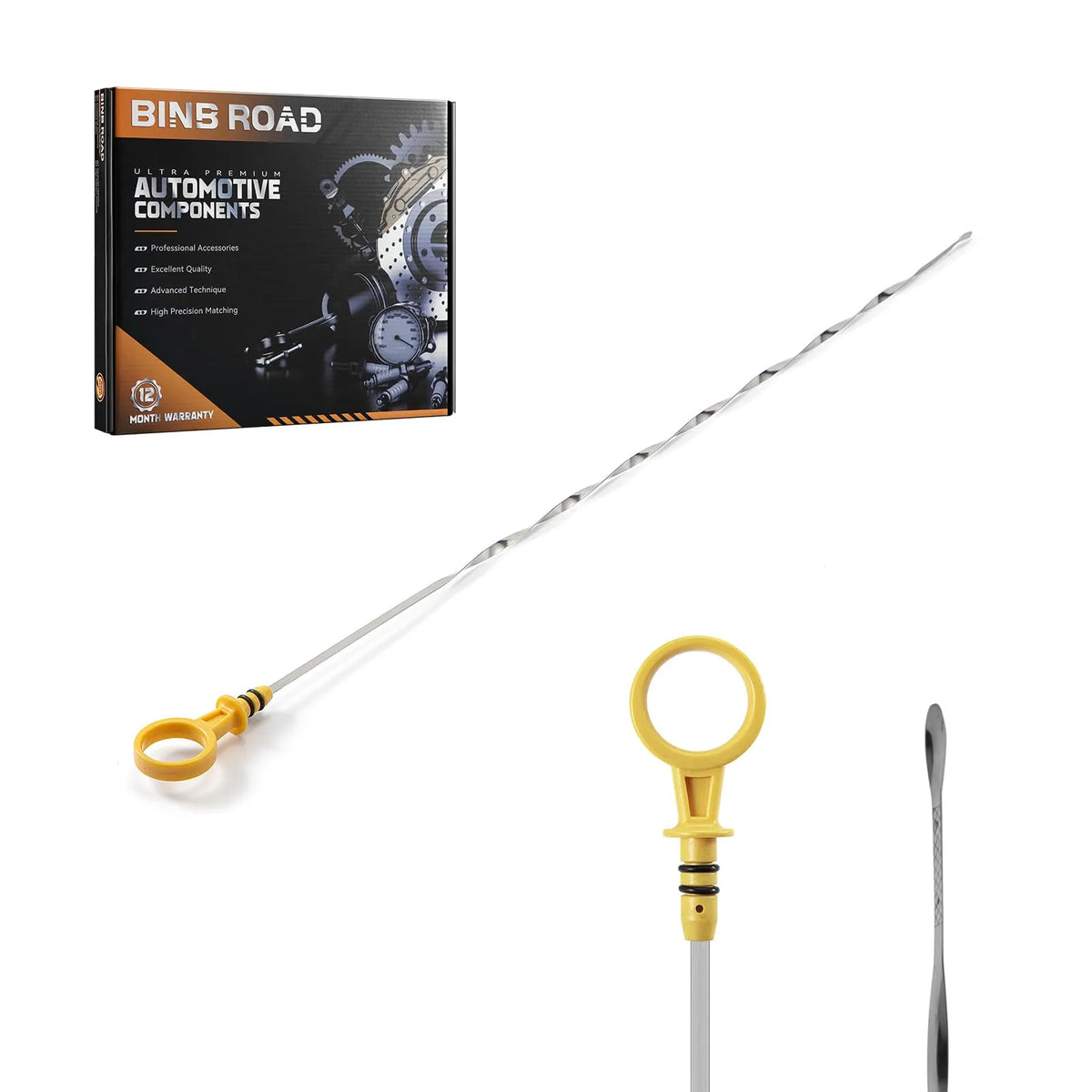 BINB ROAD Engine Oil Level Dipstick Compatible with GM Silverado Tahoe Sierra Yukon Escalade 2014-2020 (Replaces 12643278)