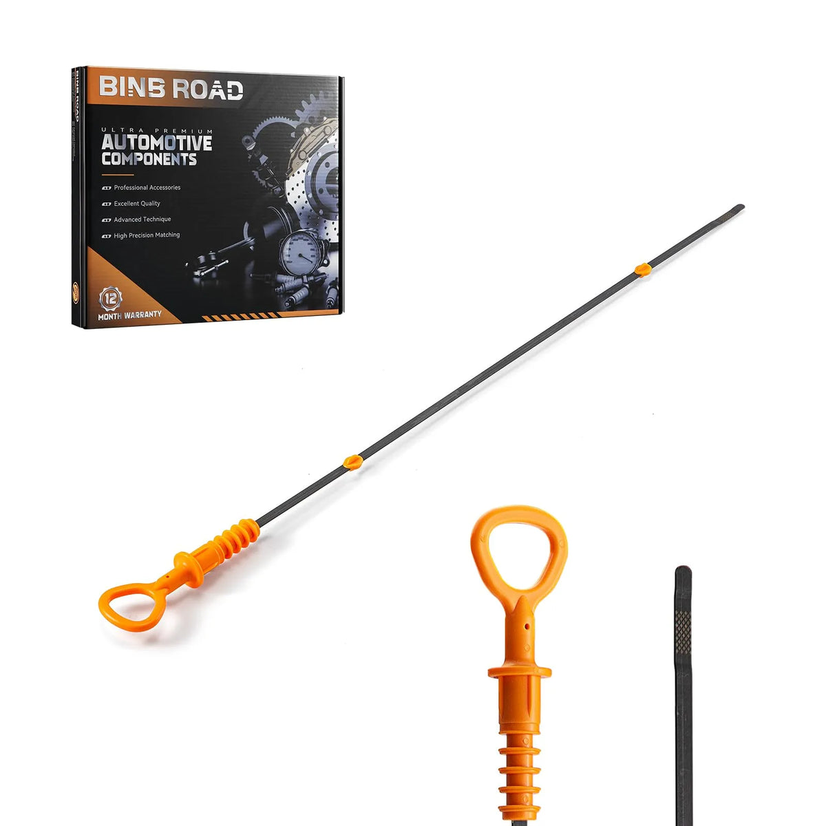 BINB ROAD Engine Oil Level Dipstick Compatible with Audi TT A4 VW Passat Jetta Golf 1.8T Turbo 1998-2006 (Replaces 06A115611B)