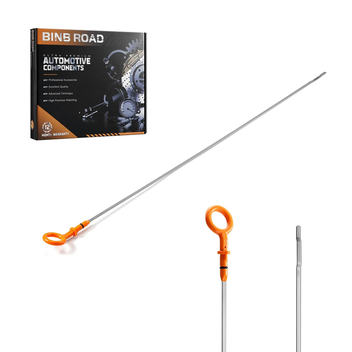 BINB ROAD Engine Oil Level Dipstick Compatible with VW Touareg 3.2L V6 2004-2007 (Replaces 022115607D)