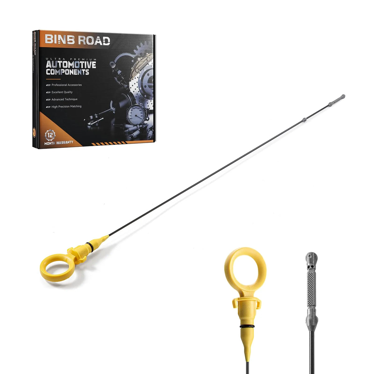 BINB ROAD Engine Oil Level Dipstick Compatible with Audi A3 A4 A5 A6 VW Golf Passat Tiguan 1.6L 2.0L TDI Diesel 2012-2020 (Replaces 04L115611F)