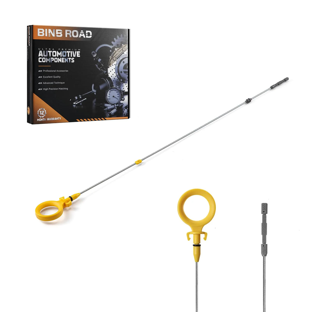 BINB ROAD Engine Oil Level Dipstick Compatible with Audi A4 B6 B7 Quattro Cabriolet 2.0T FSI 2005-2009 (Replaces 06D115611B)