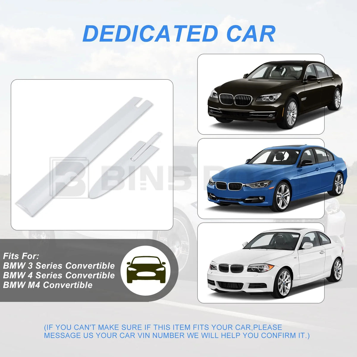 Convertible Roof Top Hinge Cover Kit Compatible with BMW E93 F33 F83
