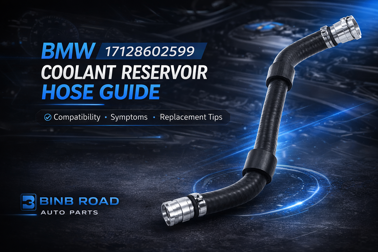 BMW 17128602599 coolant reservoir hose guide