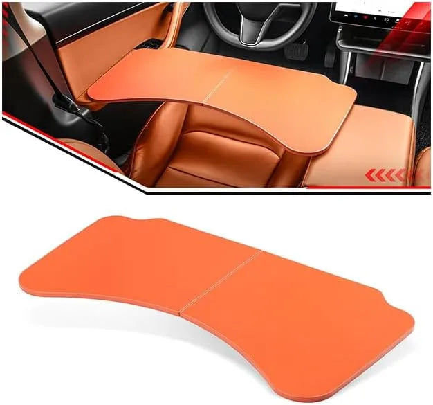 Car Folding Tray Table Leather Compatible with Tesla Model 3 Y