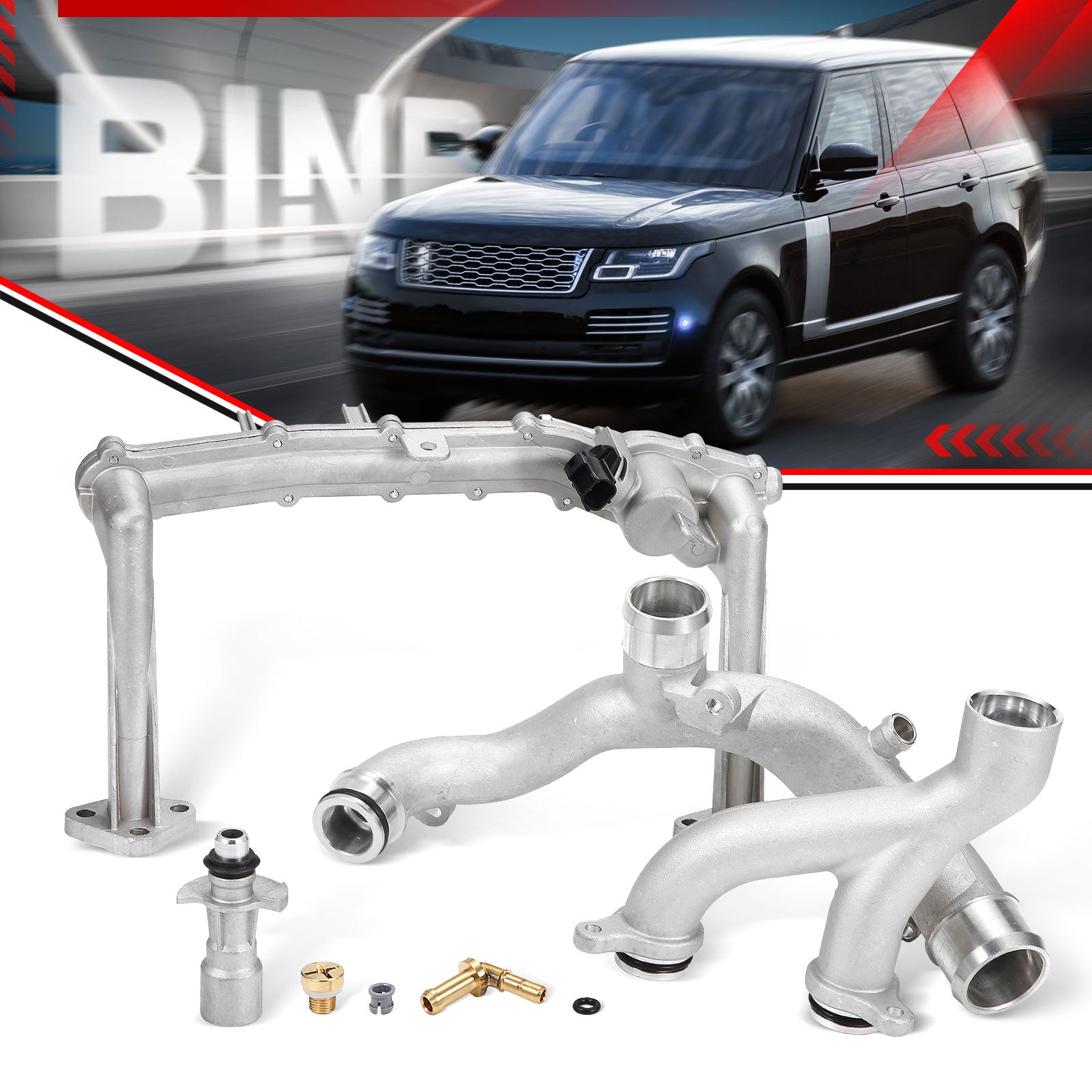 US 6Pcs Upgraded Coolant Water Pump Pipe System Kit