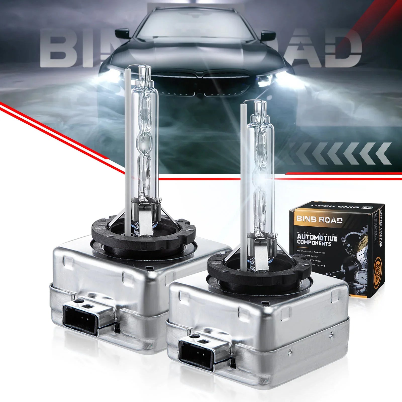 US D1S HID Xenon Headlight Bulbs 4300K/6000K/8000K