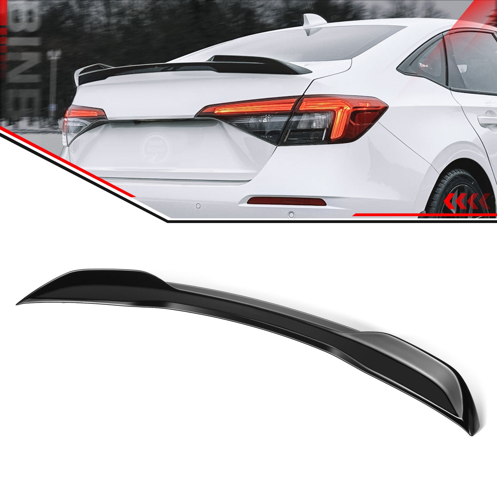 Rear Trunk Spoiler Wing Compatible with Honda Civic 11th Gen
