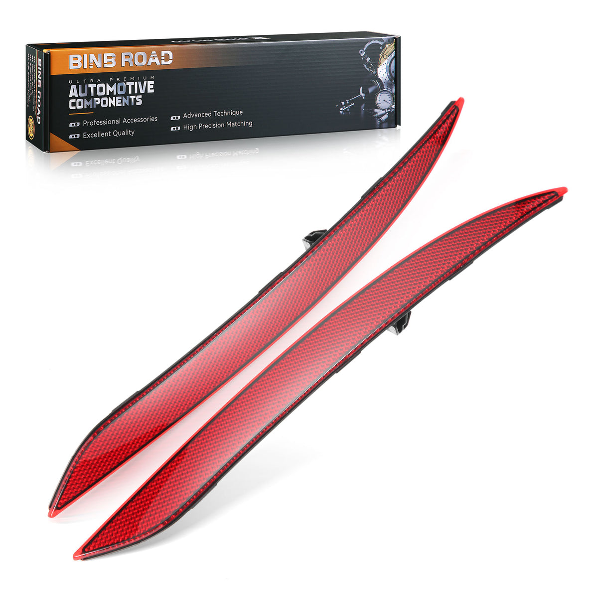US 1495817-00-C 1495818-00-C Rear Bumper Reflector Trim Compatible with Tesla Model Y 2020-2024