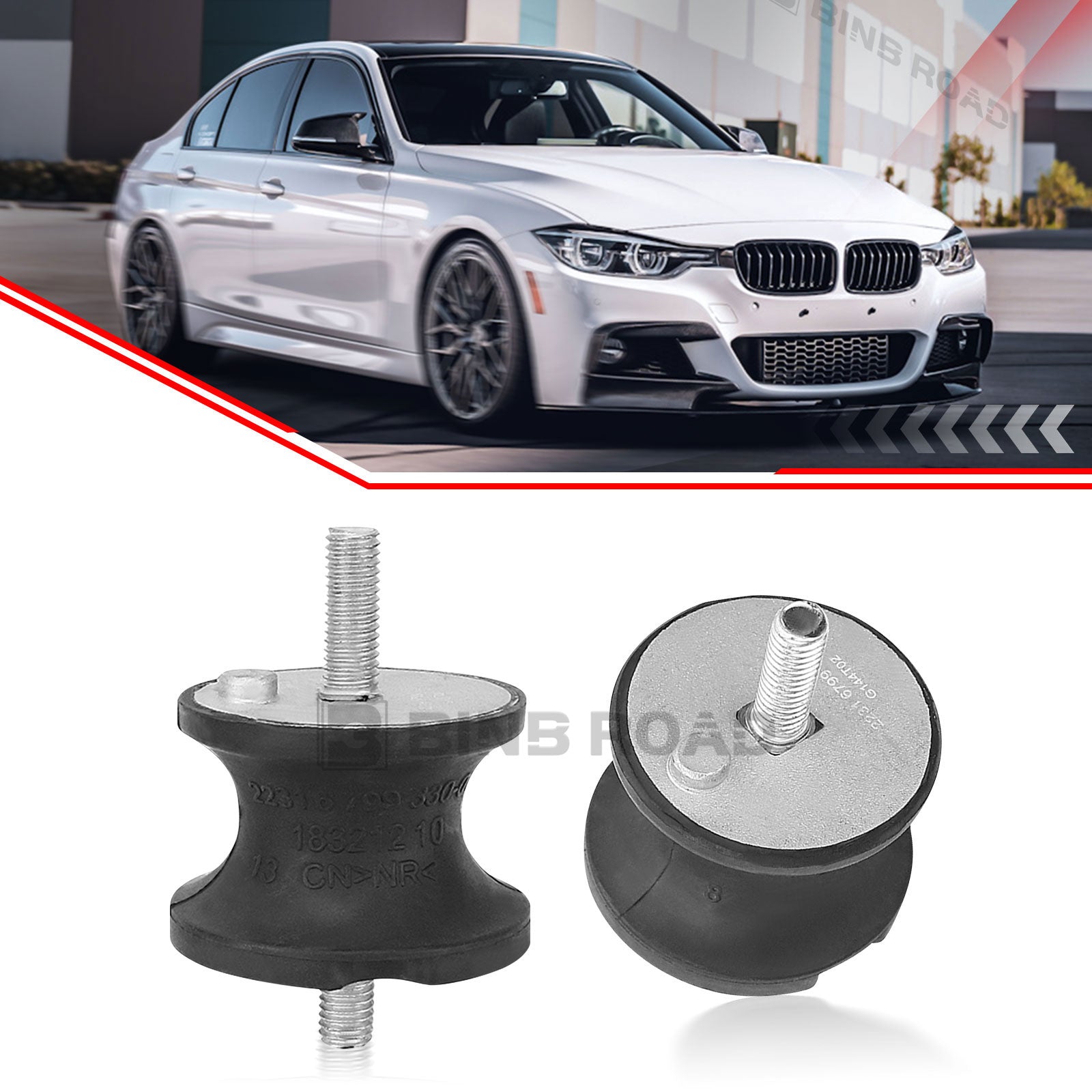 22316799331 Rear Transmission Mounts Bushings-2Pcs