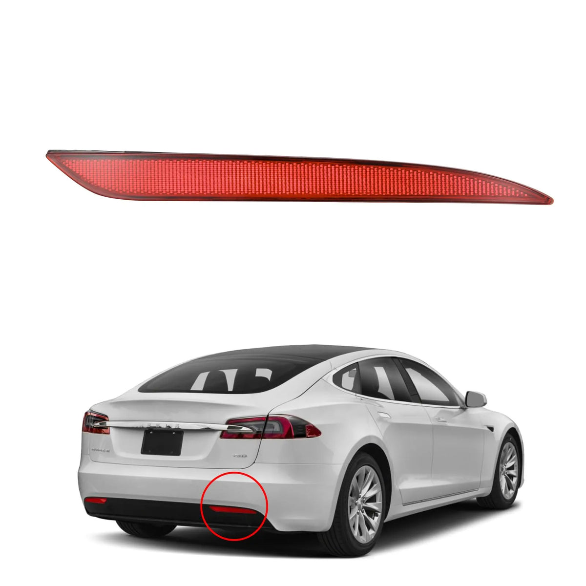 US 1077406-00-F + 1077407-00-F Rear Bumper Reflector