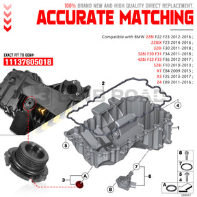 US 11137605018 1 Set Engine Oil Pan Drain Plug with Install Tool