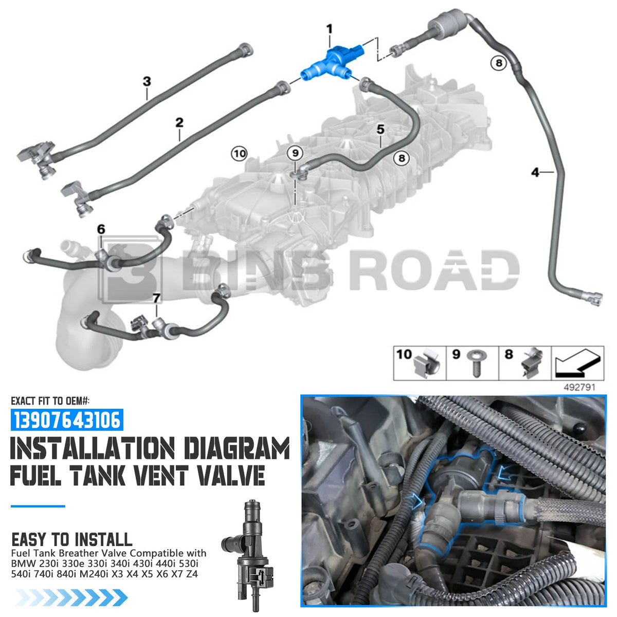 US 13907643106 Fuel Tank Breather Valve