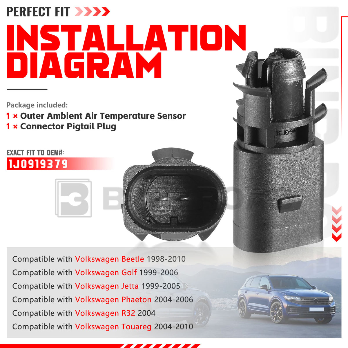 1J0919379 Outside Ambient Air Temperature Sensor