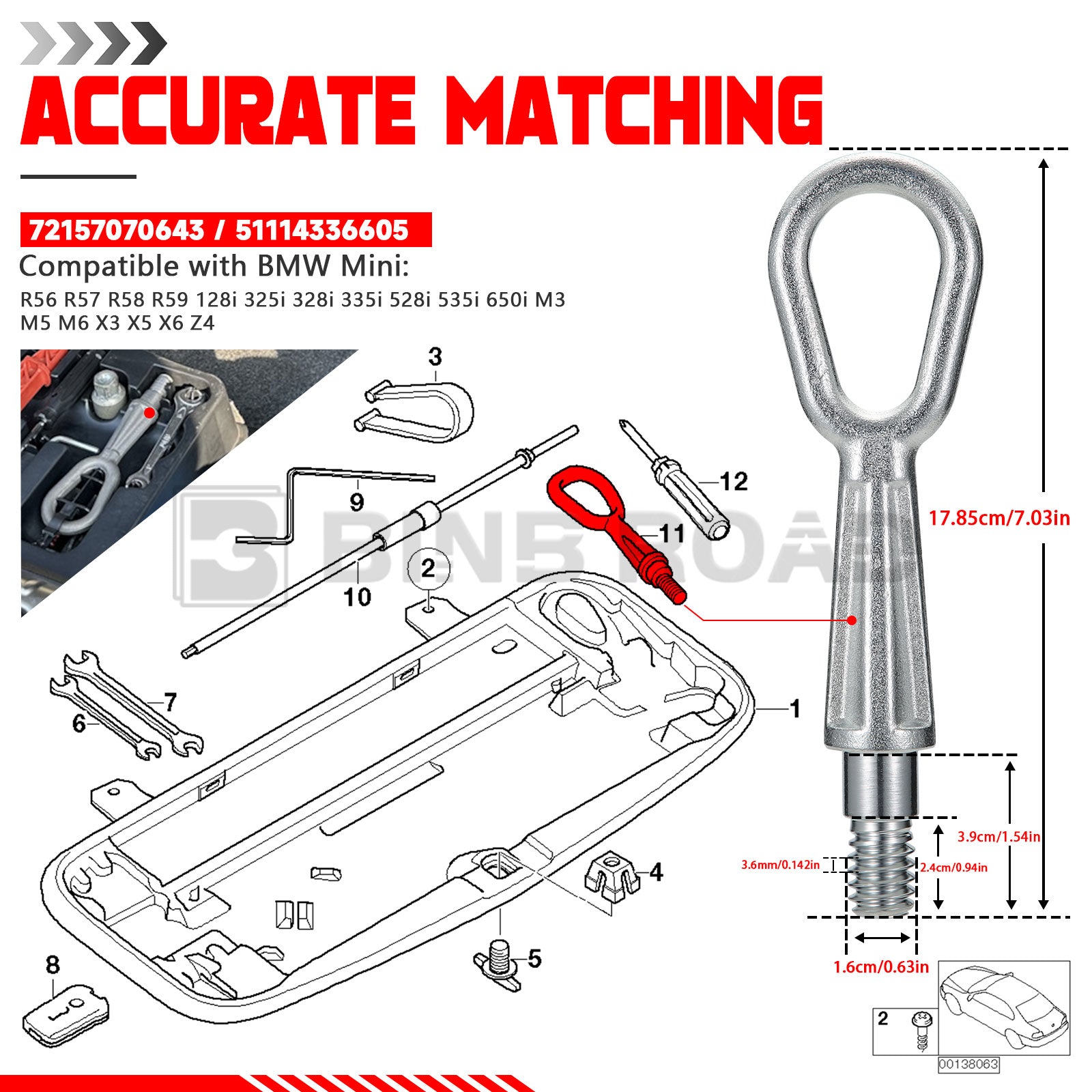 US 72157070643 51114336605 Tow Hook Tow Eye