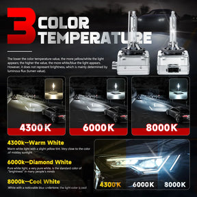 US D1S HID Xenon Headlight Bulbs 4300K/6000K/8000K