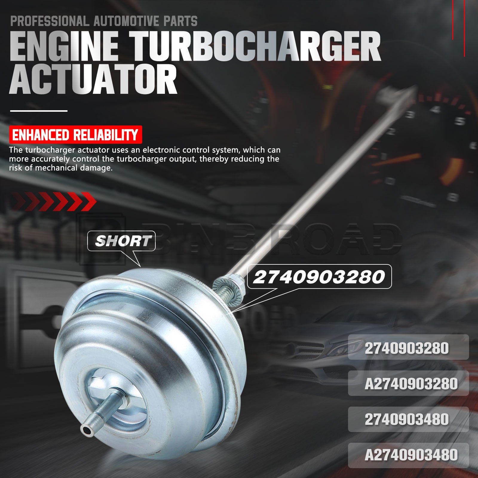 2740903580 + 2740903280 Turbo Wastegate Actuator
