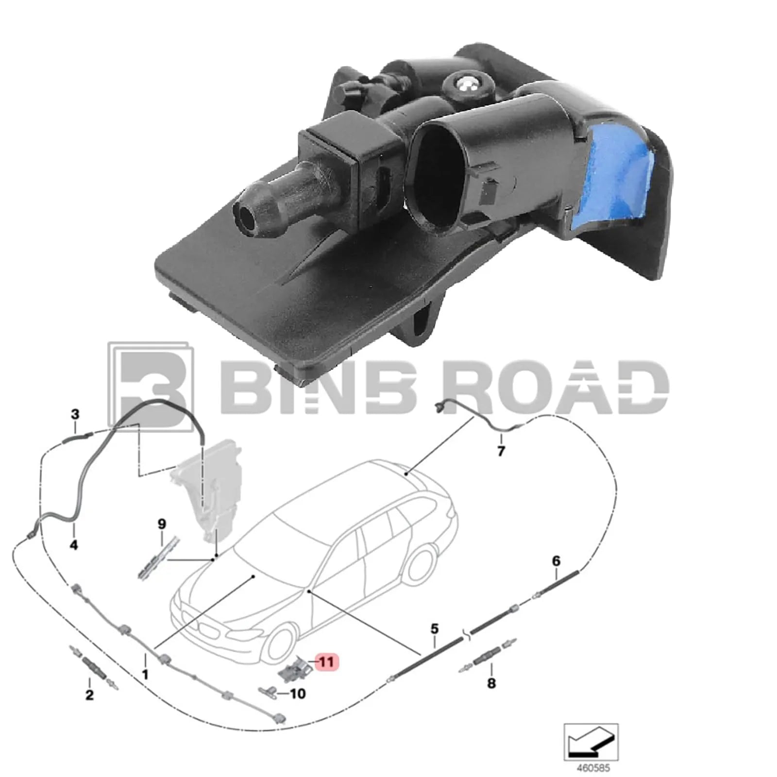 61667183343 Washer Sprayer Nozzle