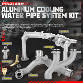 US 6Pcs Upgraded Coolant Water Pump Pipe System Kit