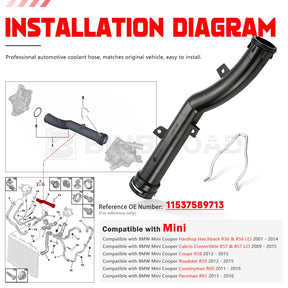 11537589713 Water Pump To Thermostat Water Pipe