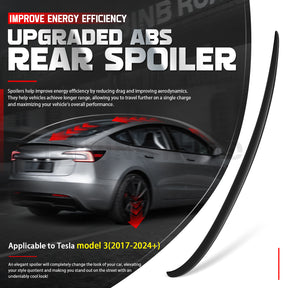 US Rear Spoiler Compatible with Tesla Model 3