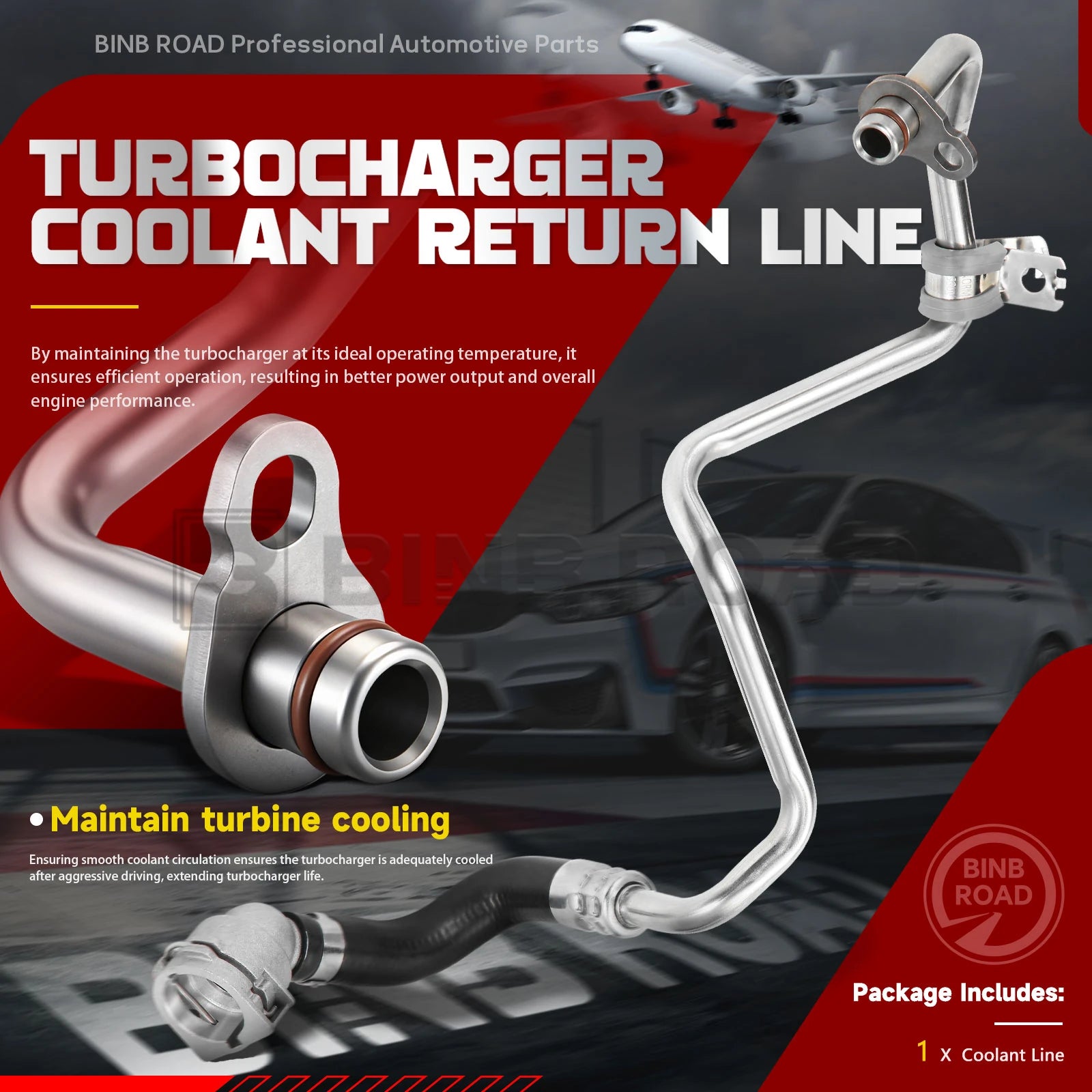 11537643226 11538854735 Turbocharger Coolant Return Line
