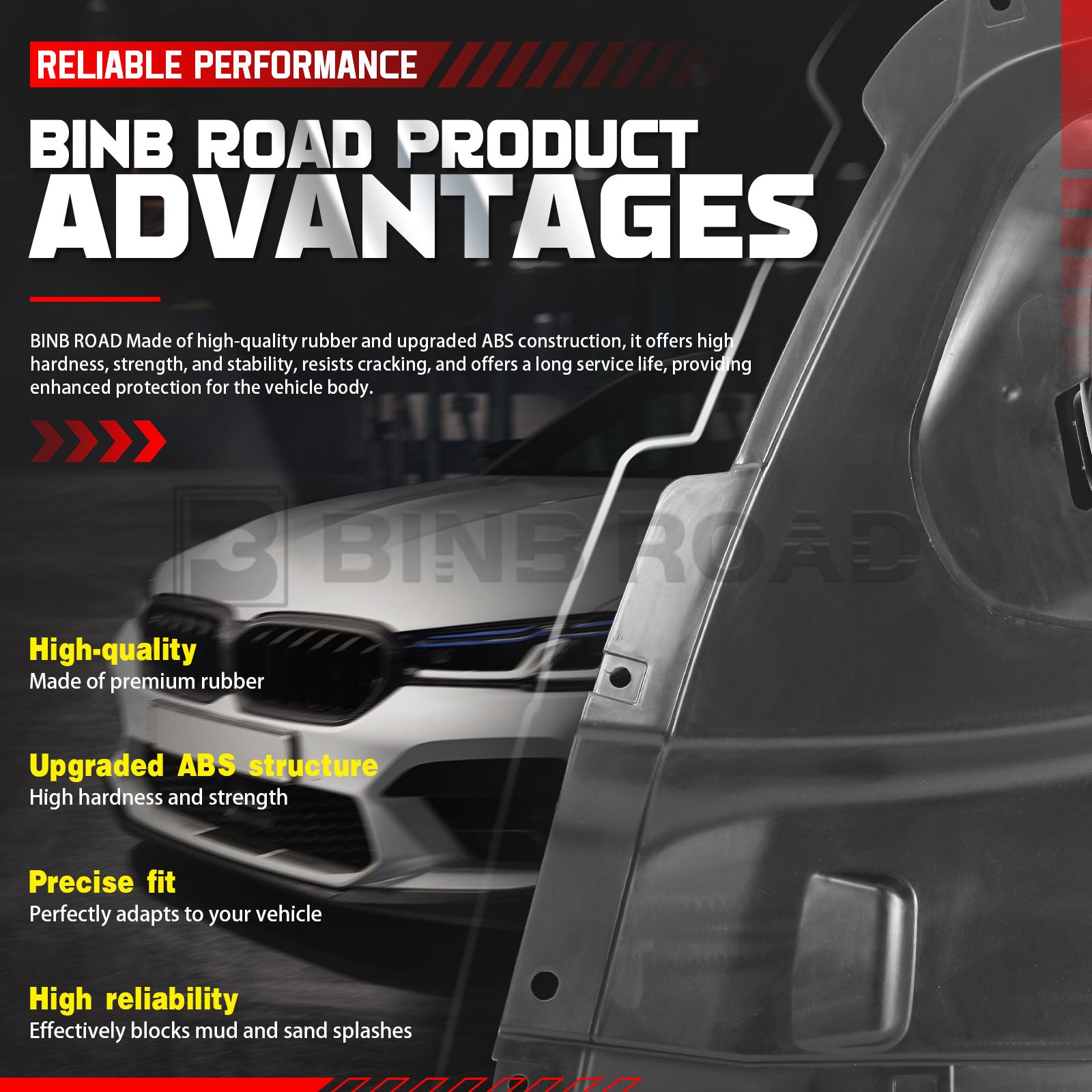 US 51718055019 + 51718055020 2Pcs Front Splash Shield Inner Fender Liner