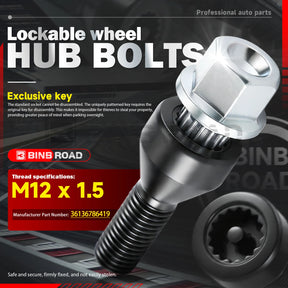 36136786419 Lockable Wheel Bolt Rim Locks M12 X 1.5