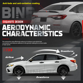 Rear Trunk Spoiler Wing Compatible with Honda Civic 11th Gen