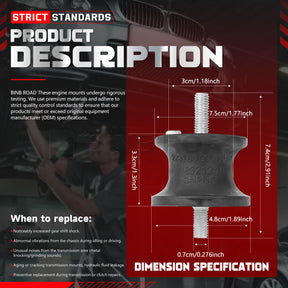 22316799331 Rear Transmission Mounts Bushings-2Pcs